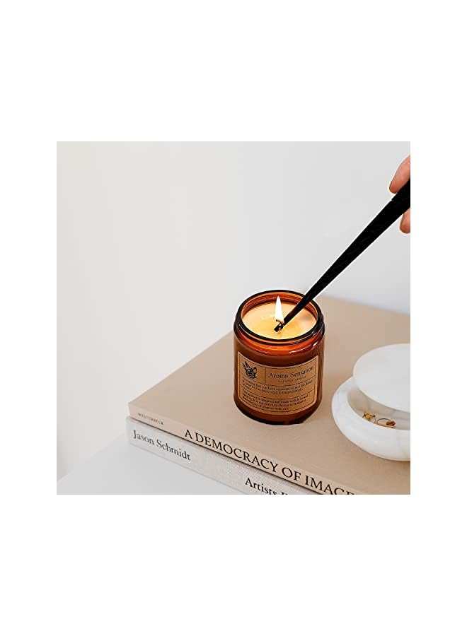 The Bros Candle Accessory Set 4 in 1, Candle Wick Trimmer,Candle Wick Snuffer,Candle Wick Dipper,Storage Tray,Great Elegant Gifts for Candle & Aromatherapy Lovers (Black) - Image 5