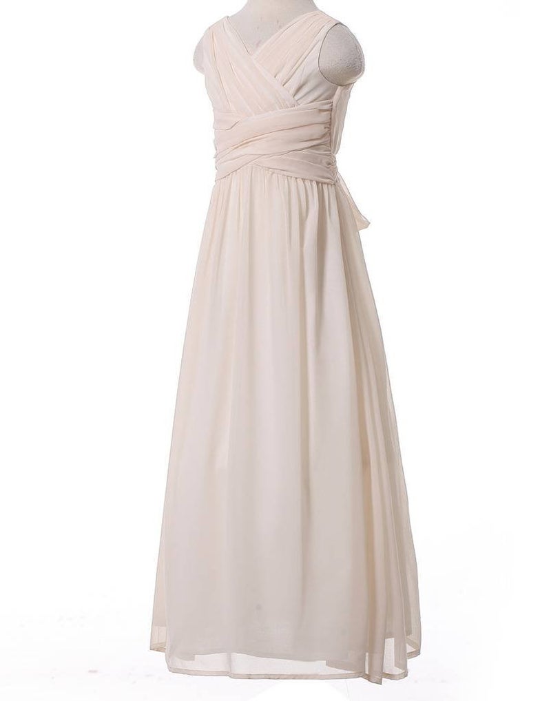 Happy Rose Flower Girl's Dress Party Dresses Juniors Long Bridesmaid Dress Ivory Cream 12 - Image 2