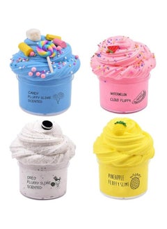 Butter Slime Kit for Kids, Girls & Boys - Non-Sticky, Scented, Soft & Glossy to Make Your Own Cloud Slime – Stress Relief Party Favors & Great Gift Idea, 4 Bottles
