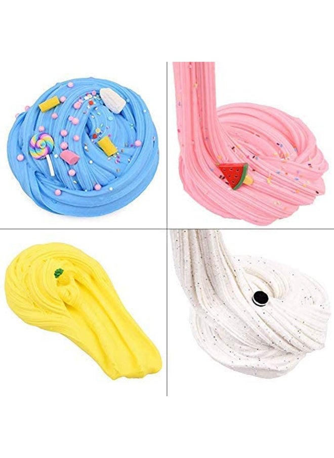 Wish - Butter Slime Kit for Kids, Girls & Boys - Non-Sticky, Scented, Soft & Glossy to Make Your Own Cloud Slime – Stress Relief Party Favors & Great Gift Idea, 4 Bottles - Image 1