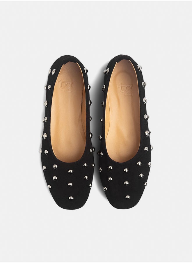 Studded Round Ballerina