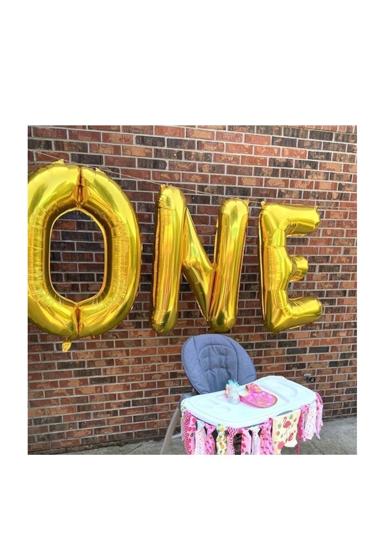 بارتي ويذ إيما بالونات الحرف الذهبي من الألف إلى الياء 32 بوصة بالونات الأبجدية الكبيرة الذهب رقائق الهيليوم رسالة بالون راية لحفل عيد ميلاد الذكرى السنوية زفاف الزفاف (Gold-J) - Image 2