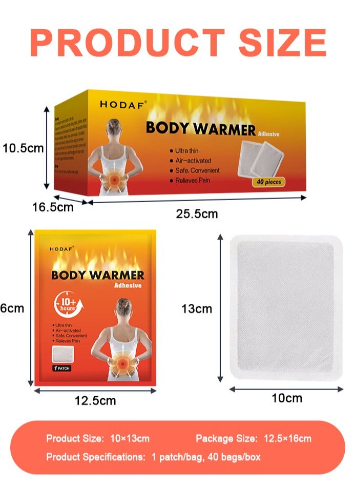 Hodaf 40PCS Hand Warmers,Body Warmers,Winter Foot Warmers for Skiing,Camping, Hiking or Fishing - Image 2