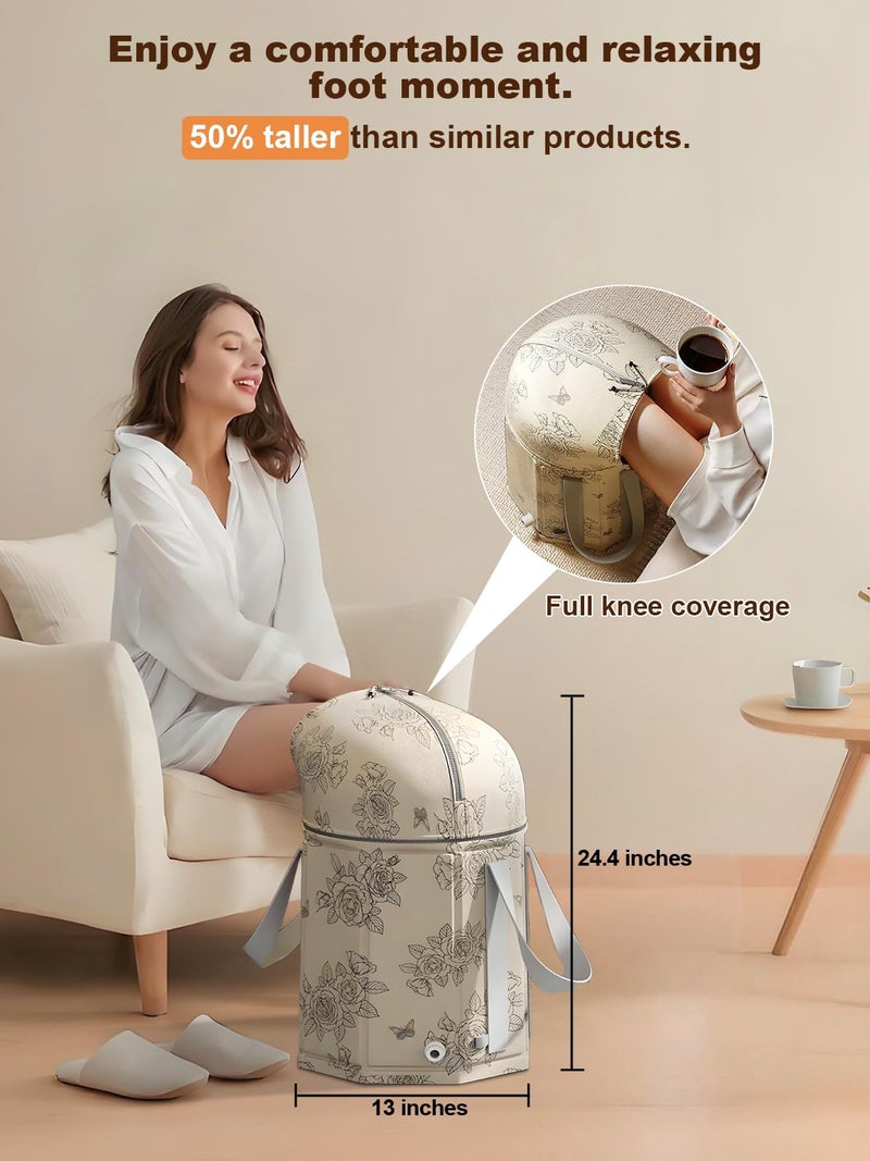 COBOPANDA Foot Bath Basin Portable Travel Collapsible Foot Basin Folding Foot Bath Tub Soaking Feet Bucket for Camping Washing Fully Wrapped Knee Fumigation - Image 3