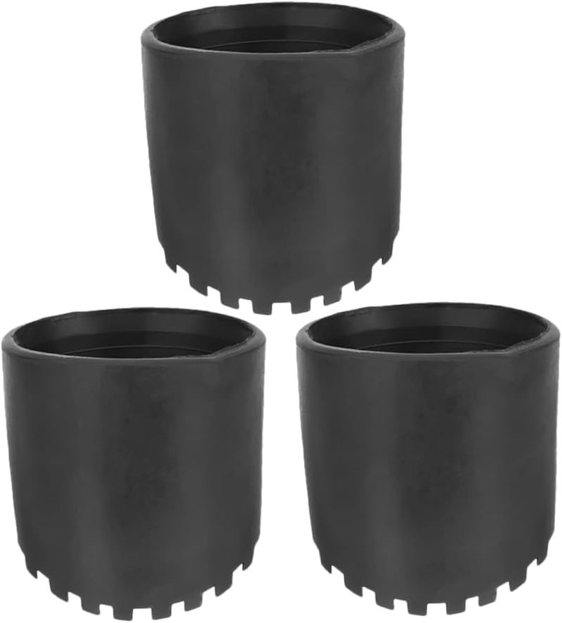 Tehaux 3Pcs Black Non Slip Ladder Feet Protectors Replacement Rubber Caps - Image 1