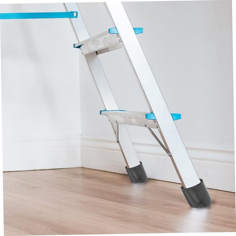 Tehaux 3Pcs Black Non Slip Ladder Feet Protectors Replacement Rubber Caps - Image 4