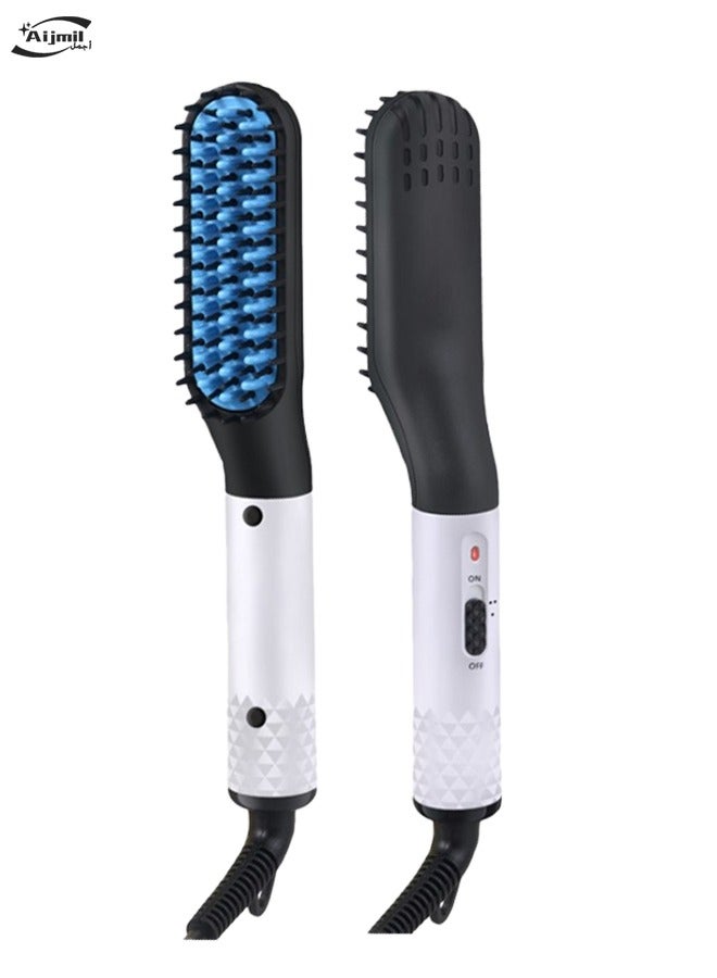 general Men's Portable Hair Straightening Comb, 170-190°C Adjustable Temperature, Ceramic Heating Plate, PTC Material, Wet  Dry Use, Fast Styling - Image 3