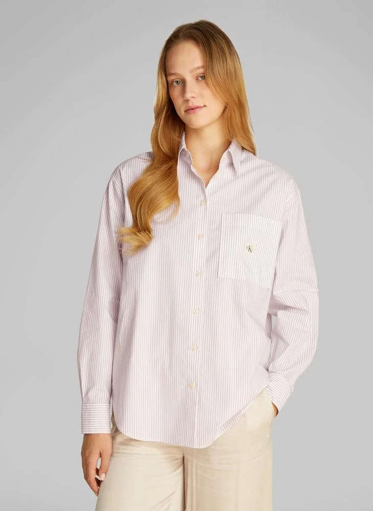 كالفن كلاين جينز Logo Print Button Down Shirt