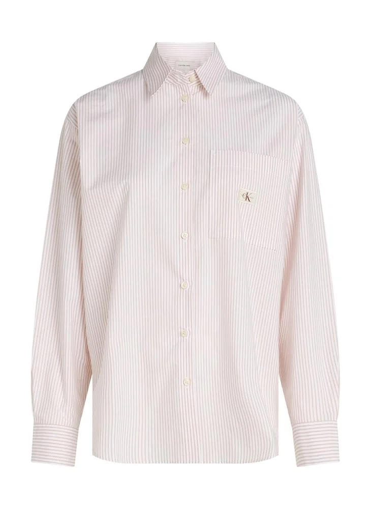 Calvin Klein Jeans Logo Print Button Down Shirt