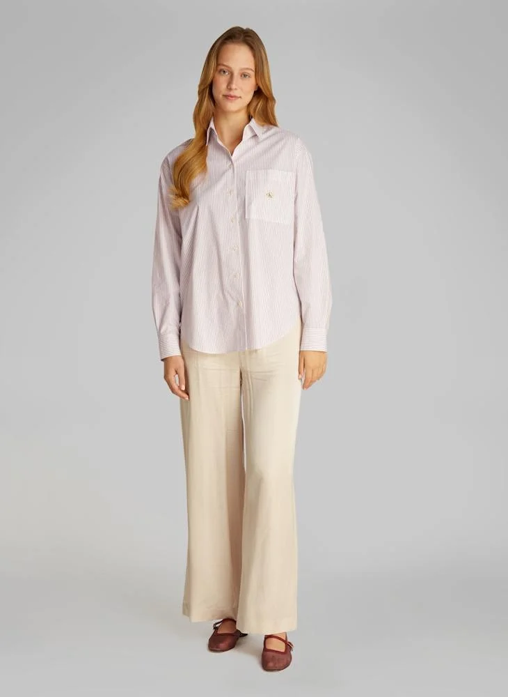 Calvin Klein Jeans Logo Print Button Down Shirt