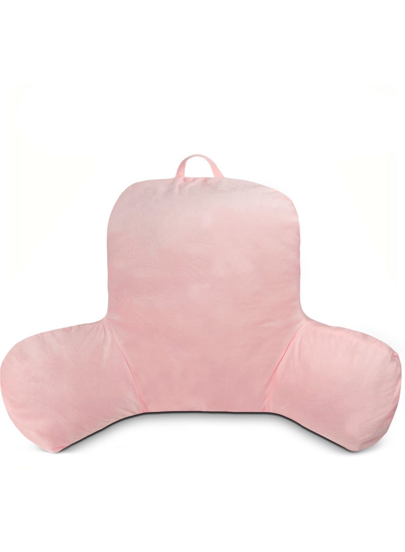 General CENYEDA Reading Pillow with Shredded Memory Foam for Kids, Sit Up Floor Gaming Chair Bed Pillow with Faux Fur Washable Cover –34x21 inches (Pink)  - Image 1