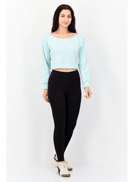 adidas Originals Women Sportswear Fit Long Sleeve Outdoor Top, Turquoise  - Image 3