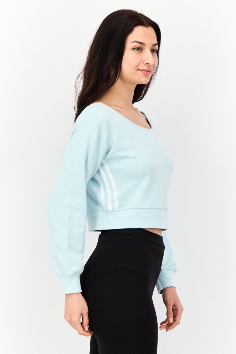 Women Sportswear Fit Long Sleeve Outdoor Top, Turquoise
