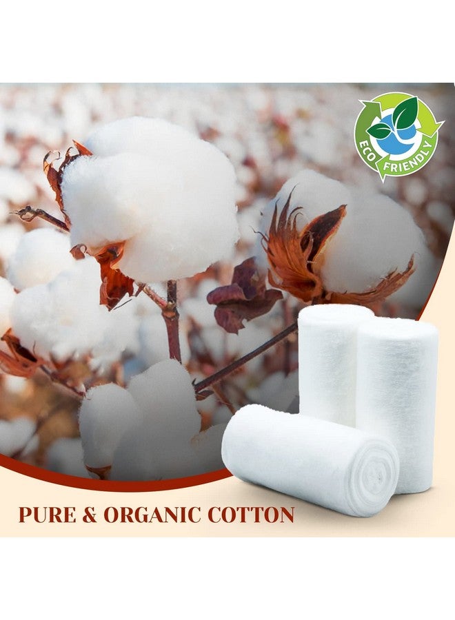 ROB Absorbent Pure Cotton Wool Roll For Makeup Remover Cotton Pads For Face | Toner application |Ultra Soft |Cotton Facial Cleansing Wipes For Parlor and Baby Care (200 gm, Pack of 6) - Image 4