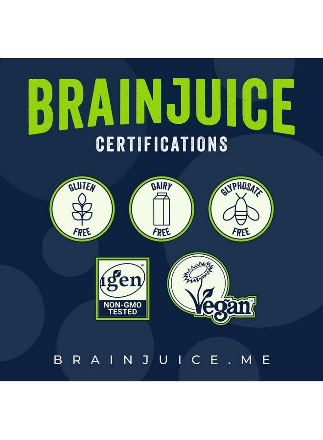 BrainJuice Brain Support Shot, Gluten Free Supplement Shots For Energy & Focus, Healthy Drinks With Alpha Gpc, Vitamin B & Organic Green Tea Extract Caffeine, Strawberry Lemonade, 2.5 Fl Oz, 12 Pack - Image 2