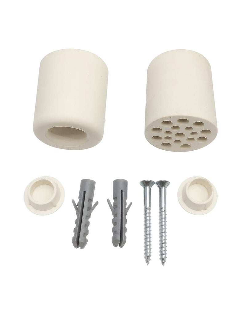 مصدّ باب جداري مطاطي-سدة باب ارضي و سدة ياب جداري | مصدّ باب قوي مع مسامير | مانع اصطدام الباب | مصدّ باب أبيض – 4.5 سم × 3.5 سم - Image 5