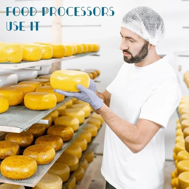 100-50pcs Non Woven Fabric Head Cover Disposable Stretch Net Hair Hat Bouffant Caps Cooking Dust Strip Hat For Kitchen Bathroom - Image 5
