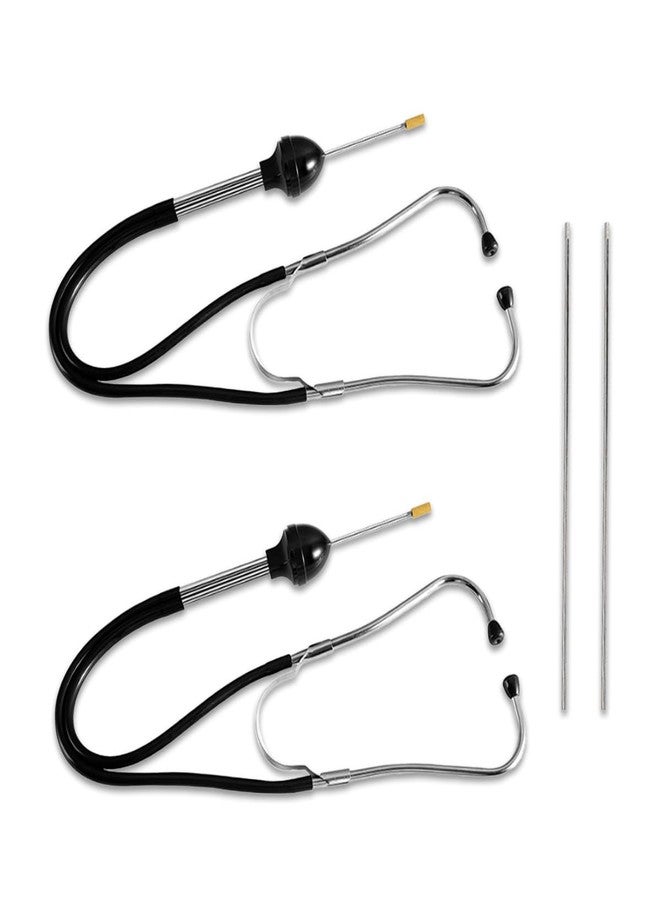 KITUREK Automotive Mechanic Stethoscope Kit, Engine Stethoscope Set, 2PCS, Silver, Vinyl+ABS Plastic+Metal, Automotive Diagnostics - Image 1
