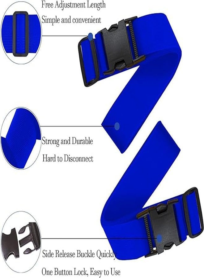 BASRI Luggage Belts for Travelling Bags and Trolleys, 2 inch Wide, Assorted Colours (Royal Blue, 4 Pack) - Image 3