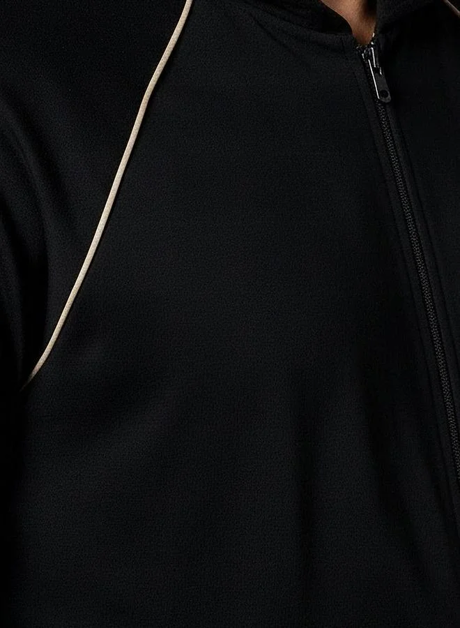 Splash FAV  Men Piping Accent Zip Through Hoodie for Men | Best Price UAE