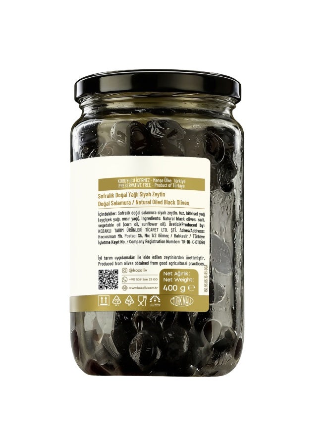 Kozoliv Oiled Premium Turkish Black Olives 400 gr - Image 2