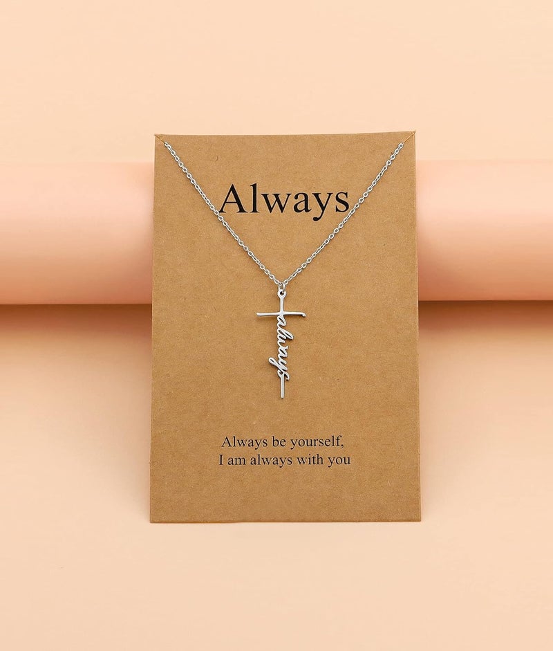 Lcherry Faith Cross Pendant Necklace for Women Religious Christian Jewelry Mother's Day Gifts for Women - Image 5