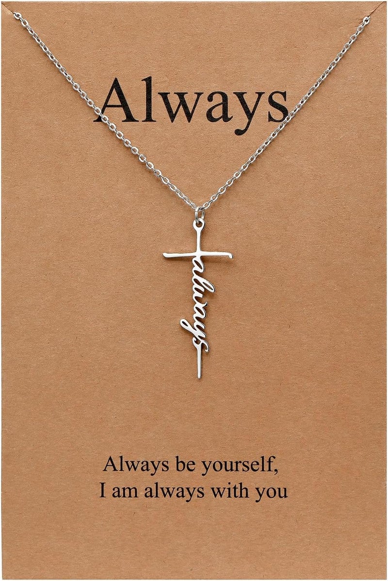 Lcherry Faith Cross Pendant Necklace for Women Religious Christian Jewelry Mother's Day Gifts for Women - Image 1