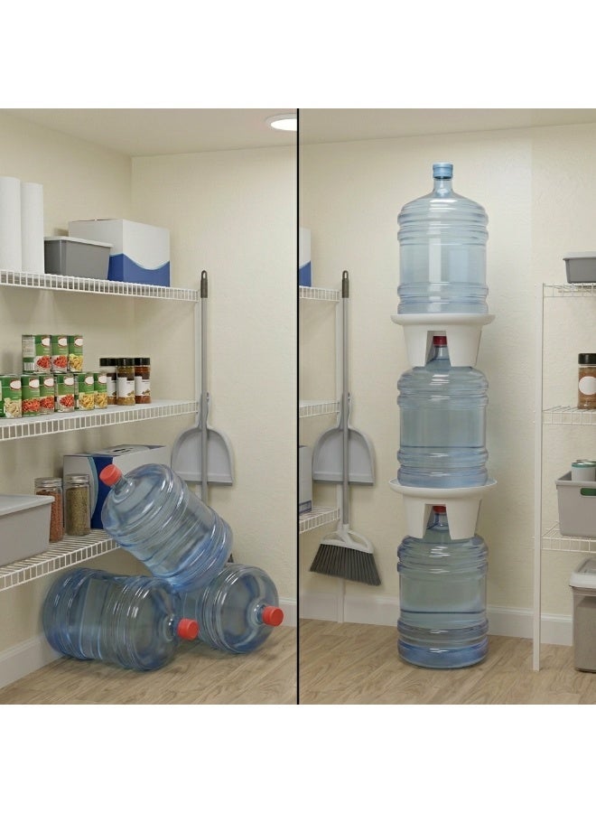 Witforms 5 Gallon Water Bottle Stacking Rack, Space Saving Vertical Water Jug Holder Organizer - Image 4