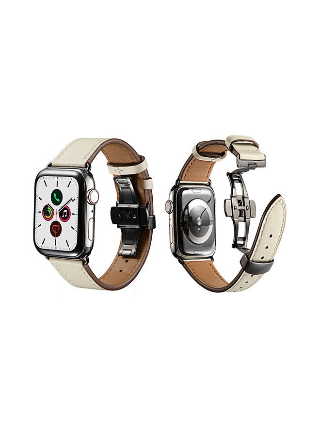 NIBEMINENT Stylish Band For Apple Watch Series 5/4/3/2/1 White - Image 2