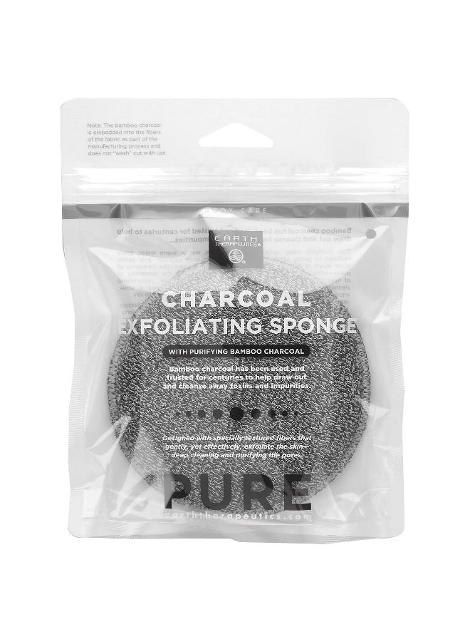 Earth Therapeutics, Charcoal Exfoliating Sponge, 1 Sponge - Image 1