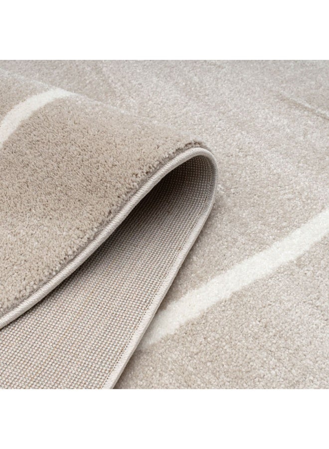 DANUBE HOME Sahara Plain Solids Rug | Washable Solids Style | Polypropylene + Polyester Area Rug Floor Covering | Indoor Carpet For Living Room Dining Bedroom 200X300cm-Cream-231200400544 - Image 5