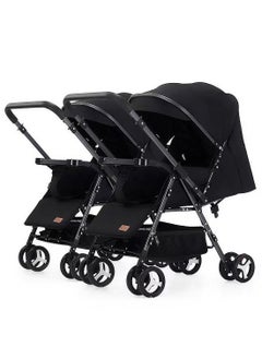 Baby Twin Stroller, Side By Side Double Strollers, Detachable and Reversible Pushchair With Adjustable Canopy And Backrest, Can Sit And Lie-black a-5 - pzsku/Z7246A0127258653DE0DEZ/45/_/1737101798/40b62596-52dc-4e9f-a0c8-737b22cb080d