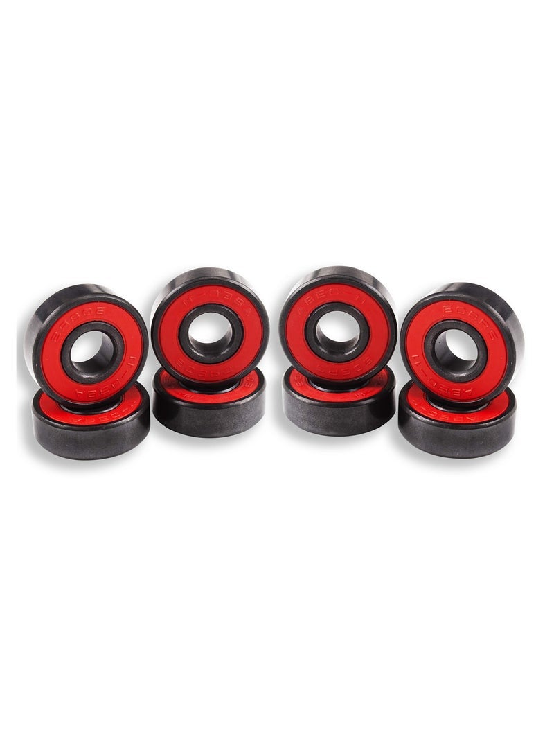 Captaintech Bearing, 8 Pcs Ceramic Skateboard Bearings High Speed Double Shielded 608 RS ABEC-11Miniature Ball Bearings for Motor, Skateboards, Inline Skates, Scooters (8*22*7 mm) - Image 1