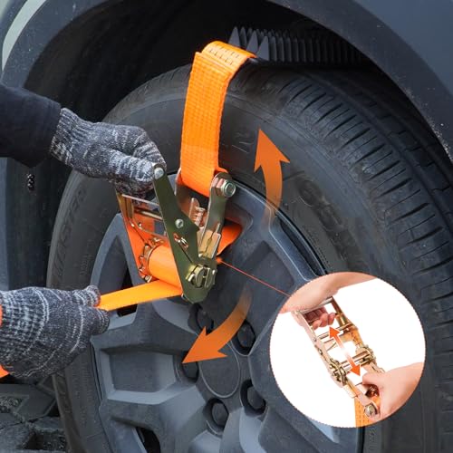 Racewill 2 Pack Tire Metal Gripper Traction Straps, Anti-Skid Emergency Mud Vehicle Recovery Blocks for Get Unstuck, Compatible with Car SUV Pickup Truck for Mud, Sand, Snow and Ice - Image 5