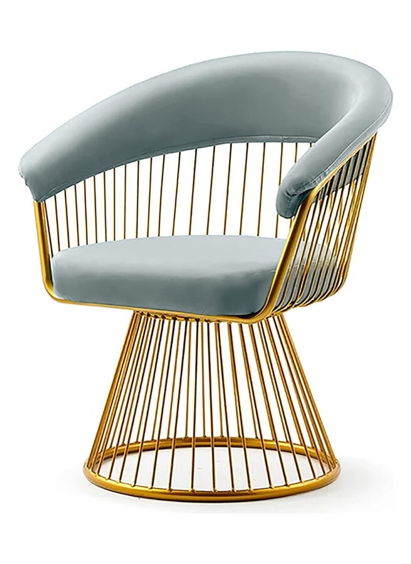 DubaiGallery Accent Chair with Gold Legs,Modern Armchair Vanity Chair Stool for Makeup Room Comfy Dining Chairs Modern Classic Leather Side Sofa Chair Heavy Duty Kitchen 