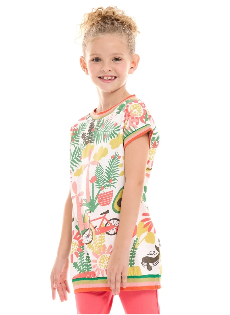 victor and jane GIRLS Long Top With All Over Print
