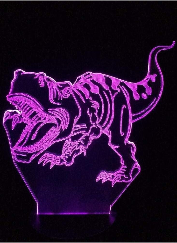 althiqahkey - Multicolor 3D Lamp Dinosaur Novelty Touch Switch Desk Light Led Night Light 16 Colorful USB Led Table Acrylic Lamp Home Decor Kids Gifts - Image 1