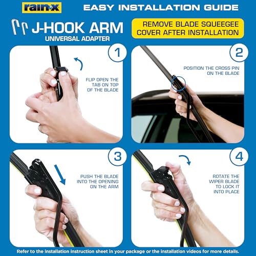 Rain-X RainX Silicone AdvantEdge Wiper Blade 24 Windshield Wiper Blades Replacement AllWeather Performance Lasts 2X Longer Premium Beam Installock Adapter for Easy Fit Pack of 1 - Image 4