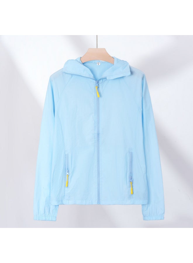 Song Feng Ya Summer Sun Protection Clothing New Hooded Small Shirt Zipper Outer Shirt Loose Pocket All-match Uv Short Jacket - Image 1