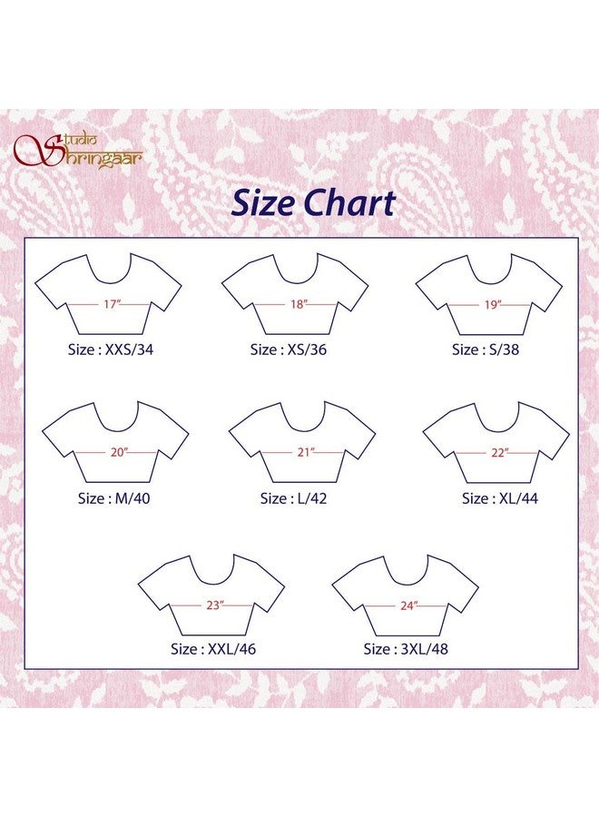 Studio Shringaar Women's Readymade Brocade Elbow Length Sleeves Saree Blouse (Rama Green, 38) - Image 5