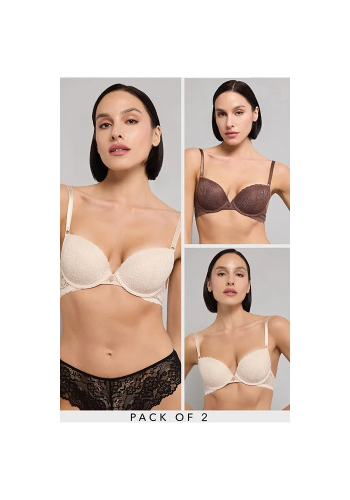 أر أند بي 2 Pack Solid T-Shirt Bras