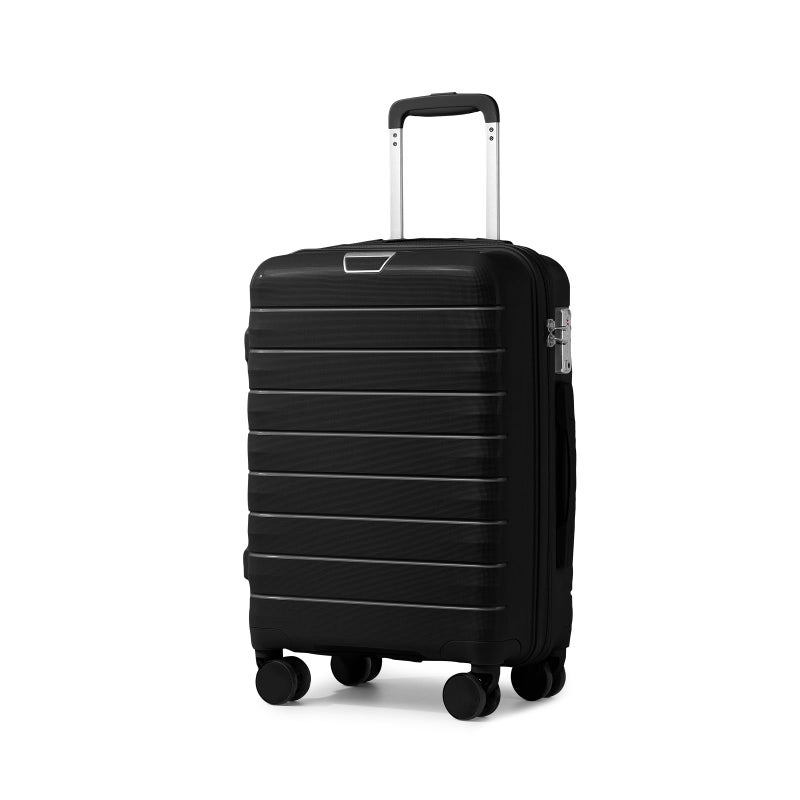 LARVENDER Luggage Sets 3 Piece, Hardside PP Carry On Suitcase with 360Â° Spinner Wheels TSA Lock Luggage Sets for Women, Neon Pink - Image 1