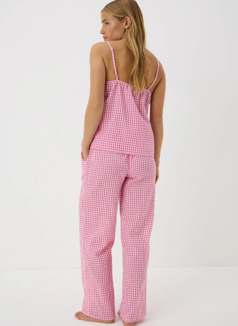 Matalan Pink Gingham Cami Pyjama Set