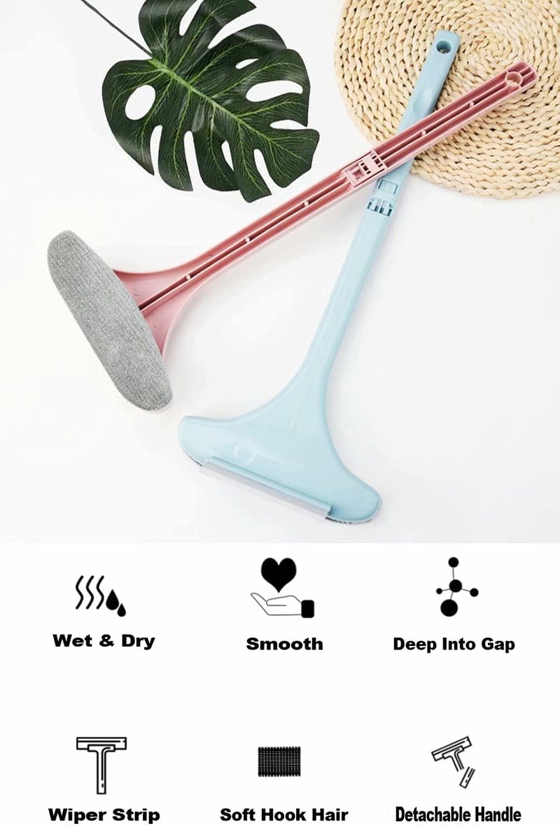 MACLOOM 2 in 1 Window Cleaner Brush Glass Cleaning Scraper, Mesh Screen Cleaner, Window Screen Cleaning Brush Washing Equipment, Window Cleaner Tool with Wet and Dry - Image 5