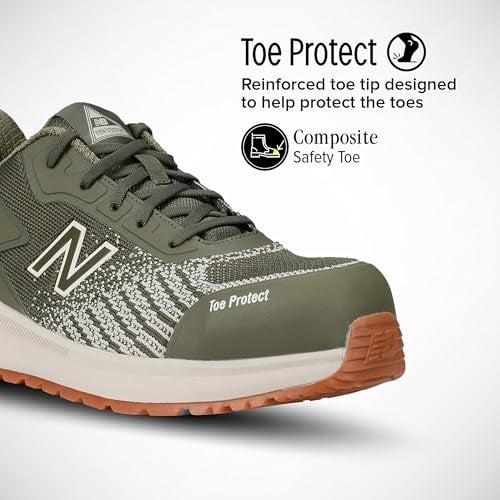 New Balance Men's Composite Toe Speedware Industrial Boot, Olive/White, 11 Wide - Image 3