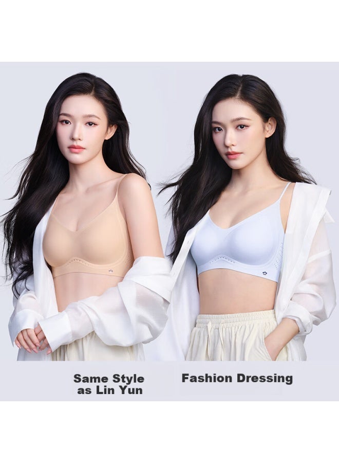 Hello Sunny o Sunny Lin Yun Style 10th Generation Soft Lifting Bra Foundation Liquid Invisible Bra Traceless Cool Feeling Beauty Back Bra - Image 3