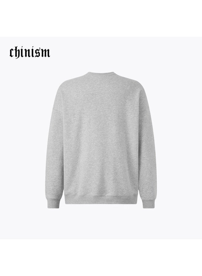 Chinism Ch Sweatshirt For Men, American High Street Style, Loose-fitting Pullover, Couple's Top, Heavyweight Classic Version, Round Neck Sweatshirt Sc20071016 - Image 5