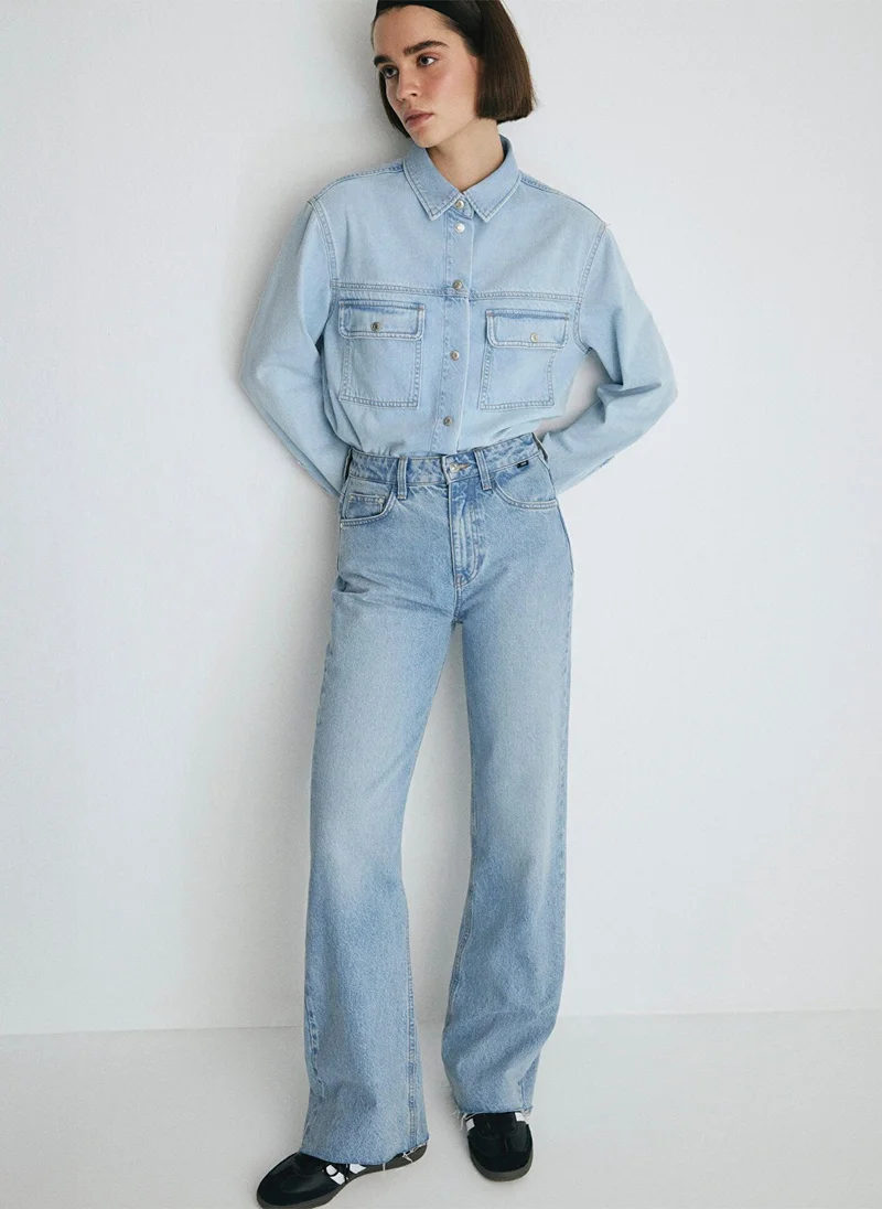 مافي Victoria Light Shaded Denim Jeans