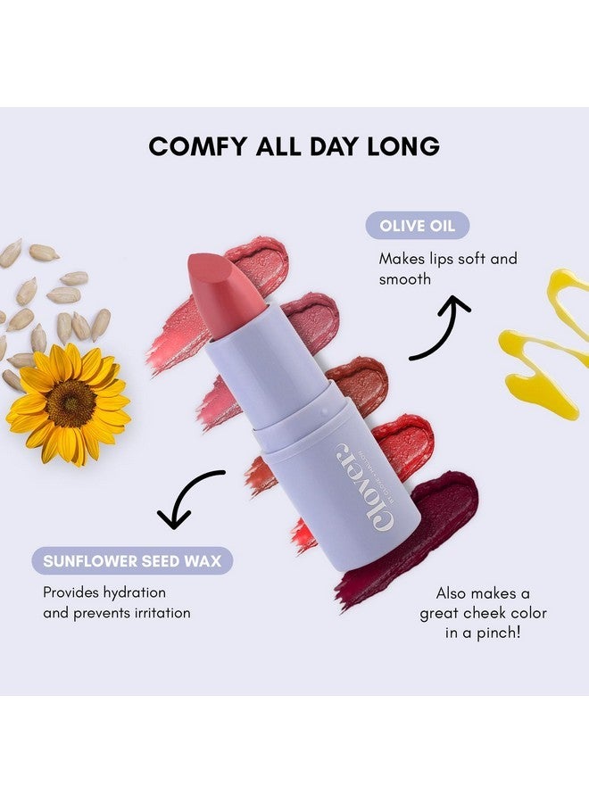 Clover Comfy Matte Lipstick | Non Drying Lipstick, Moisturizing And Lightweight, High Pigmented Lipstick | Cruelty-Free & Vegan Lip Makeup | Shade - Bunny - Image 4