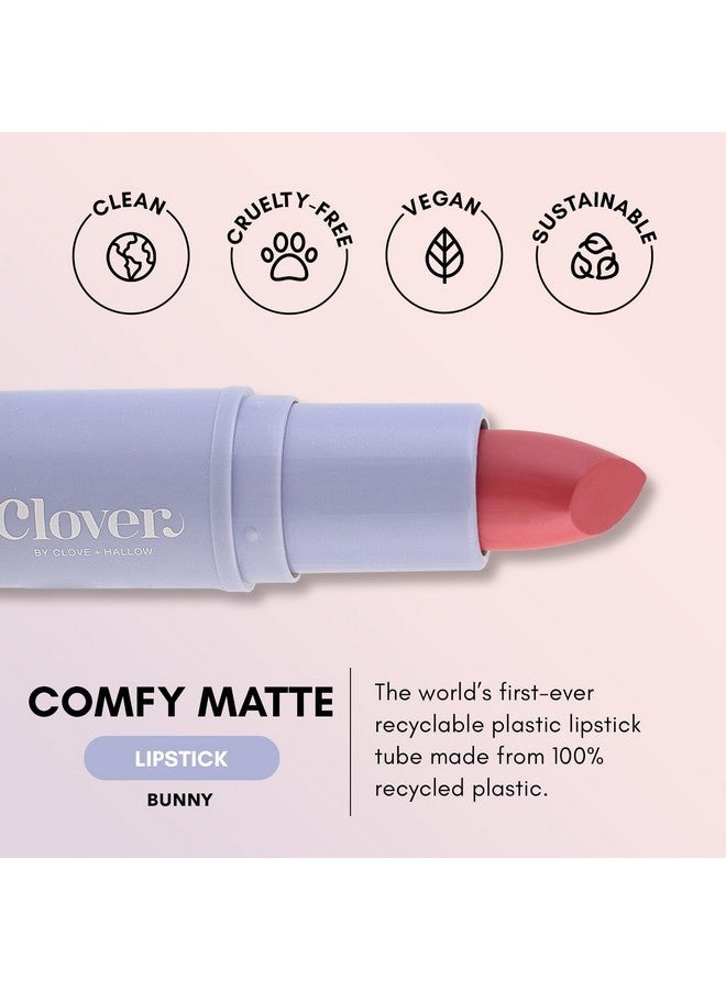 Clover Comfy Matte Lipstick | Non Drying Lipstick, Moisturizing And Lightweight, High Pigmented Lipstick | Cruelty-Free & Vegan Lip Makeup | Shade - Bunny - Image 2